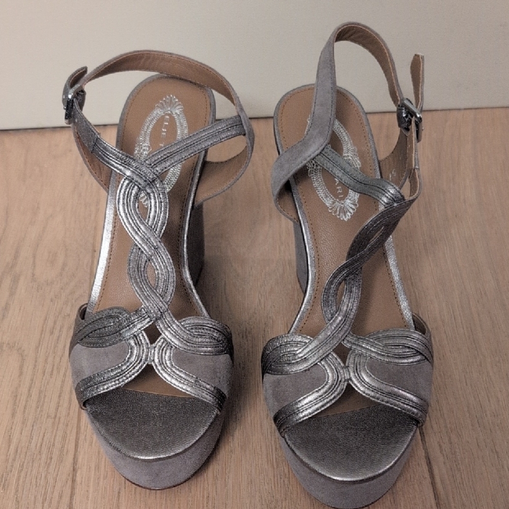 Elie Tahari Silver Heels with Stiletto Design